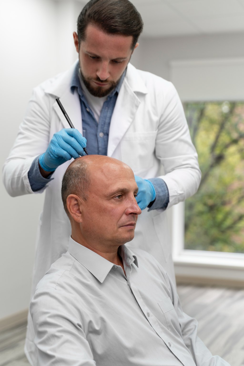 mature-man-going-through-follicular-unit-extraction-process