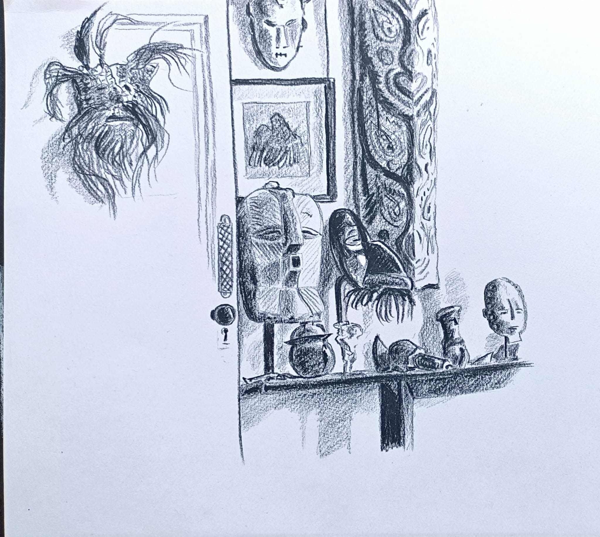 Dessinateurs dans l'atelier de Max Schoendorff